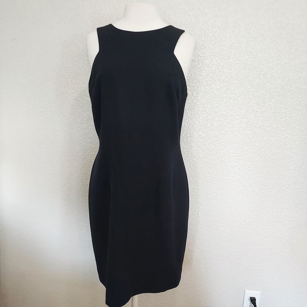 Vintage Laundry by Shelly Segal Black Sleeveless Sheath Dress Size 14
